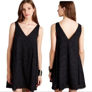Anthropologie Maeve Eyelet Casual Swing Dress Size XS